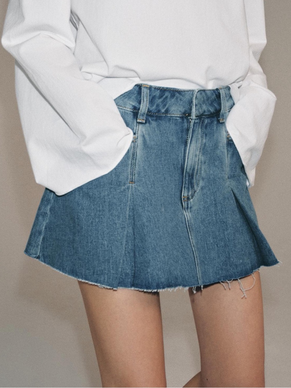 ZW COLLECTION DENIM MINI SKIRT